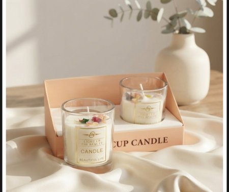 شموع معطره داخل كاسات زجاجيه